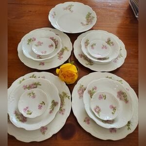 Haviland Limoges 13 Plates, Porselain, Floral,Made In France,Discontinued piece